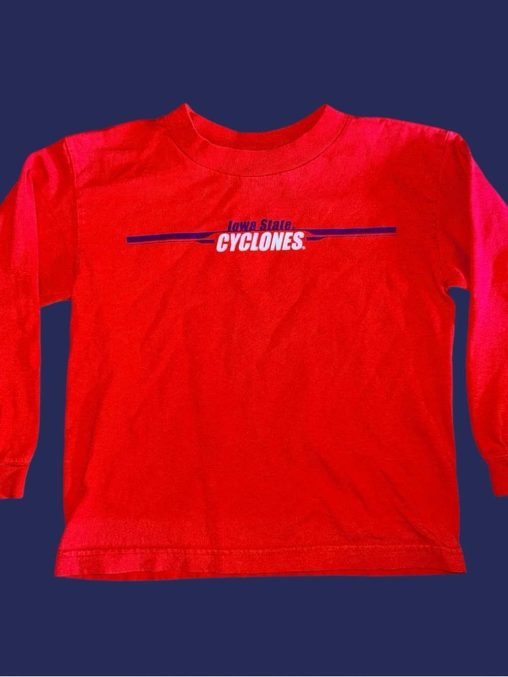 Vintage 90s Nike Iowa State Cyclones Double Sided Long Sleeve Youth 5 T Shirt